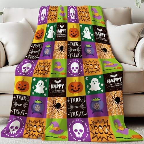 GLOBLELAND Überwurf „Happy Halloween“ 150x130CM „Trick“ Gemütliche Flanelldecke Mit Kürbisgeist Waschbar Flauschig Für Couch Stuhl Sofa Überwurf Schlafsaal Schlafzimmer Zuhause GLOBLELAND Überwurf „Happy Halloween“ 150x130CM „Trick“ Gemütliche Flanelldecke Mit Kürbisgeist Waschbar Flauschig Für Couch Stuhl Sofa Überwurf Schlafsaal Schlafzimmer Zuhause von GLOBLELAND