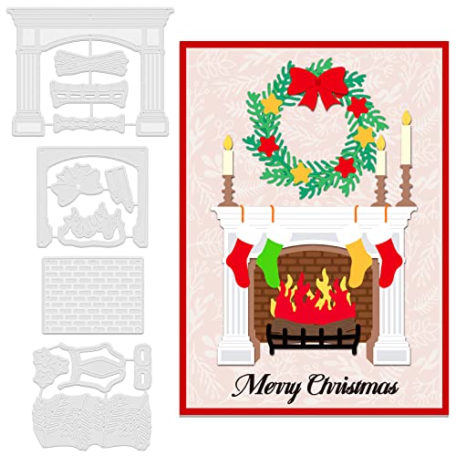 GLOBLELAND Weihnachten Kamin Metall Stanzschablone Girlande Kerze Papierpräge Stanzschablonen Set Stanzformen für Kartenherstellung DIY Papier Scrapbooking Handgefertigtes Fotoalbum GLOBLELAND Weihnachten Kamin Metall Stanzschablone Girlande Kerze Papierpräge Stanzschablonen Set Stanzformen für Kartenherstellung DIY Papier Scrapbooking Handgefertigtes Fotoalbum von GLOBLELAND