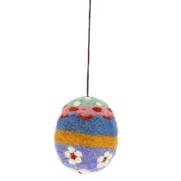 GLOBO Fair Trade Osterei lila-blau aus Filz von GLOBO Fair Trade