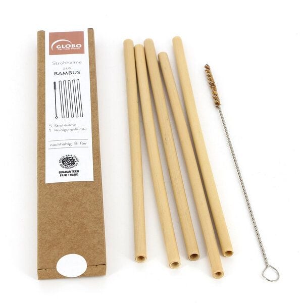 GLOBO Fair Trade Strohhalm-Set BAMBUS von GLOBO Fair Trade