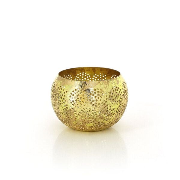 GLOBO Fair Trade Windlicht MANDALA GOLD aus Eisenblech, Fair Trade aus Indien GLOBO Fair Trade Windlicht MANDALA GOLD aus Eisenblech, Fair Trade aus Indien von GLOBO Fair Trade