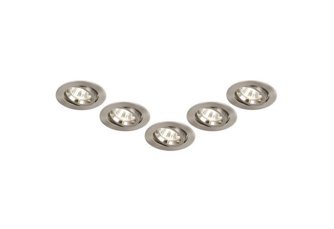 GLOBO LIGHTING Deckenleuchte Deckenleuchte Wohnzimmer 5 Stk Einbaustrahler Deckenstrahler nickel GLOBO LIGHTING Deckenleuchte Deckenleuchte Wohnzimmer 5 Stk Einbaustrahler Deckenstrahler nickel von GLOBO LIGHTING