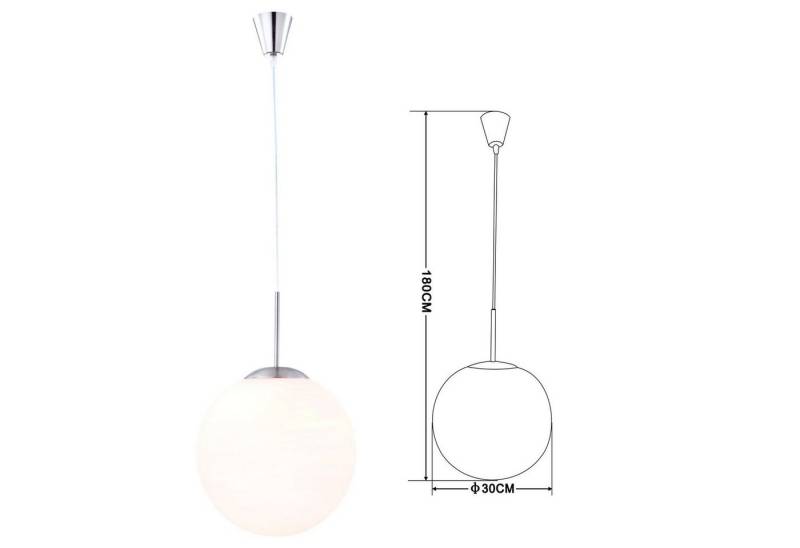 GLOBO LIGHTING Hängeleuchte Hängeleuchte Esszimmer Pendelleuchte Wohnzimmer Hängelampe Glas Kugel von GLOBO LIGHTING