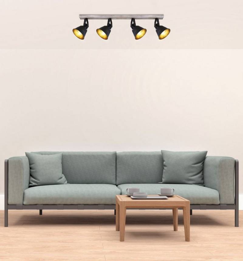 GLOBO LIGHTING Deckenleuchte Deckenleuchte Wohnzimmer Deckenlampe Deckenstrahler Retro Schwarz von GLOBO LIGHTING