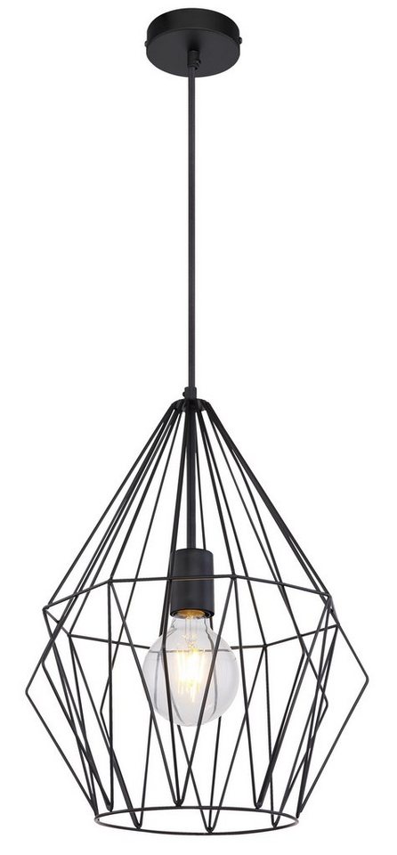 GLOBO LIGHTING Hängeleuchte Hängeleuchte Esszimmer Wohnzimmer Pendelleuchte Küche Metall Schwarz von GLOBO LIGHTING