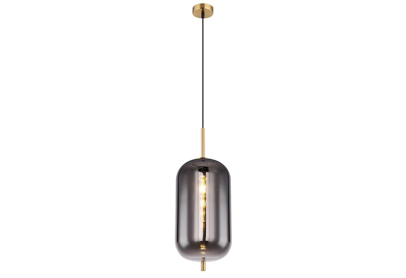 GLOBO LIGHTING Hängeleuchte Hängeleuchte Esszimmer Pendelleuchte Wohnzimmer Hängelampe Glas, Rauchglas, Kugel, Glas, modern, ohne Leuchtmittel, Lichtfarbe ist abhängig vom Leuchtmittel, Pendellampe von GLOBO LIGHTING