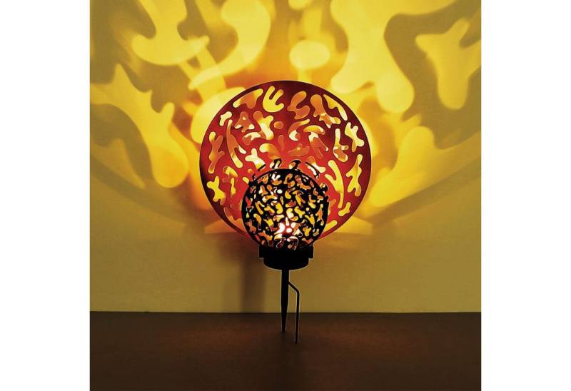GLOBO LIGHTING LED Solarleuchte Solarleuchte Garten Kreis 30 cm Solarlampe Außen Außenleuchte Solar von GLOBO LIGHTING