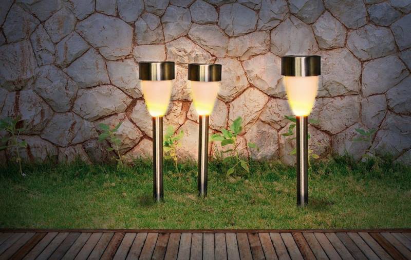 GLOBO LIGHTING LED Solarleuchte Solarleuchte Garten Wegeleuchte Solarlampe Außen Leuchte Solar 33576-3 von GLOBO LIGHTING