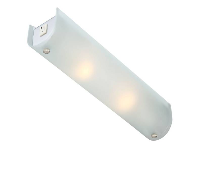 GLOBO LIGHTING Wandleuchte Spiegelleuchte Bad mit Schalter Wandleuchte Wandlampe Glas Länge 35cm von GLOBO LIGHTING