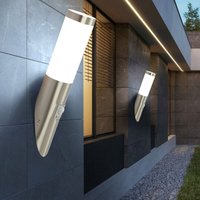 2er Set Außen Wandlampe Bewegungsmelder Wandleuchte Fassadenlampe Edelstahl Fackel Haustür Hauswand Beleuchtung 7,6x41x20cm 2er Set Außen Wandlampe Bewegungsmelder Wandleuchte Fassadenlampe Edelstahl Fackel Haustür Hauswand Beleuchtung 7,6x41x20cm von GLOBO LIGHTING