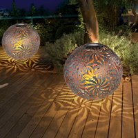 2er Set LED Solar Steck Leuchte Kugel Strahler antik gold Garten Deko Außen Lampe Erdspieß 2er Set LED Solar Steck Leuchte Kugel Strahler antik gold Garten Deko Außen Lampe Erdspieß von GLOBO LIGHTING