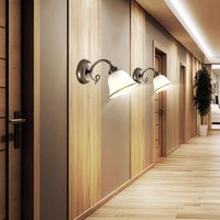 2er Set Wand Leuchten Wohn Zimmer Glas Lese Beleuchtung satiniert Alt Messing Dielen Lampen 2er Set Wand Leuchten Wohn Zimmer Glas Lese Beleuchtung satiniert Alt Messing Dielen Lampen von GLOBO LIGHTING