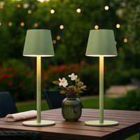 Außenleuchte Tischlampe Akku Tischleuchte Touchdimmer Flaschenaufsatz CCT, grün, USB-C, LED 3W 200Lm warm-kaltweiß, DxH 11,5x36 cm, 2er Set Außenleuchte Tischlampe Akku Tischleuchte Touchdimmer Flaschenaufsatz CCT, grün, USB-C, LED 3W 200Lm warm-kaltweiß, DxH 11,5x36 cm, 2er Set von GLOBO LIGHTING