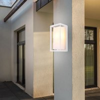 Außenleuchte Wandleuchte Wandlampe Gartenleuchte Außenlampe Hauswandleuchte Garage, IP44 weiß, 1x E27 Fassung, LxBxH 12,2x13x24,8 cm von GLOBO LIGHTING