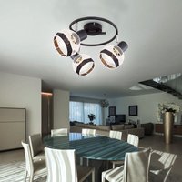 Decken Spot Lampe Leuchte Rondell Metall Schwarz Hanfseil Wohn Ess Zimmer Decken Spot Lampe Leuchte Rondell Metall Schwarz Hanfseil Wohn Ess Zimmer von GLOBO LIGHTING