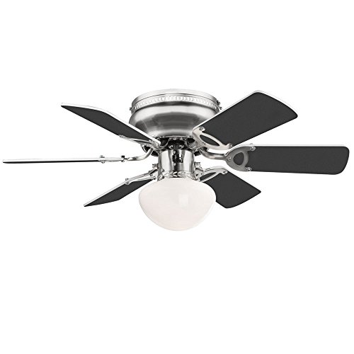 Decken Ventilator MDF Wohnraum Kühler Ess Zimmer Lampe Glas Leuchte Globo 0307W von GLOBO