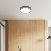 Globo Lighting - Deckenleuchte Deckenlampe Holz Esszimmerlampe rund grau Flurlampe led d 30 cm von GLOBO LIGHTING