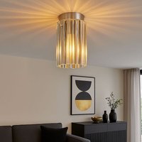 Deckenleuchte Deckenlampe Wohnzimmerlampe Metall Nickel-matt Glas 1-Flammig von GLOBO LIGHTING