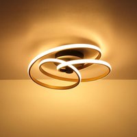 Deckenleuchte Deckenlampe Wohnzimmerleuchte Esszimmerlampe Schlafzimmerleuchte, Metall Aluminium Kunststoff geschwungen gold, led 40W 2500Lm 3000K von GLOBO LIGHTING
