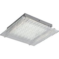 Globo Lighting - Deckenleuchte Glas Deckenlampe Flurleuchte Wohnzimmerleuchte Decke, Glasstäbe klar, 1x led 18W 1360Lm neutralweiß, LxBxH 32x32x8 cm von GLOBO LIGHTING