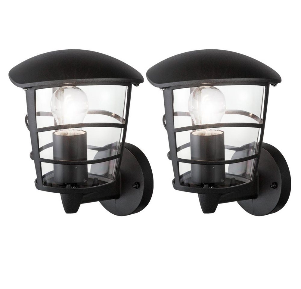 GLOBO LIGHTING LED Außen-Wandleuchte, Leuchtmittel inklusive, Warmweiß, 2er Set Wand Laterne Fassaden Beleuchtung ALU Terrassen GLOBO LIGHTING LED Außen-Wandleuchte, Leuchtmittel inklusive, Warmweiß, 2er Set Wand Laterne Fassaden Beleuchtung ALU Terrassen von GLOBO LIGHTING