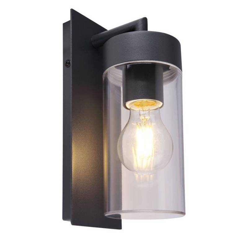 GLOBO LIGHTING Außen-Wandleuchte, Leuchtmittel nicht inklusive, Warmweiß, Außenwandlampe Haustürlampe Fassadenlampe Aluminium anthrazit H 25 cm von GLOBO LIGHTING