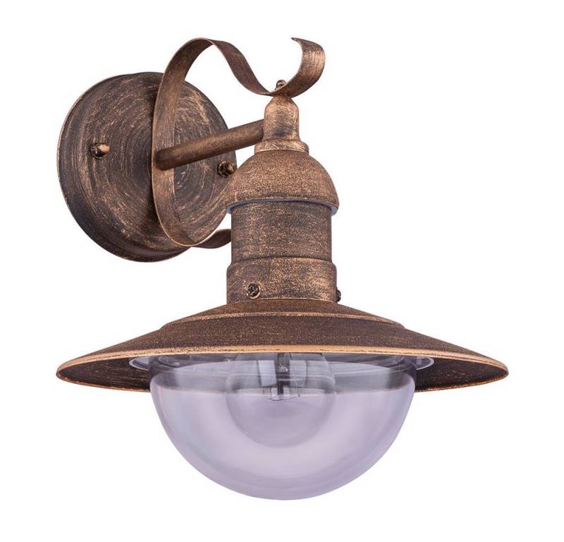 GLOBO LIGHTING Außen-Wandleuchte, Leuchtmittel nicht inklusive, Außenwandleuchte Laterne Wandlampe Edelstahl Haustürlampe von GLOBO LIGHTING