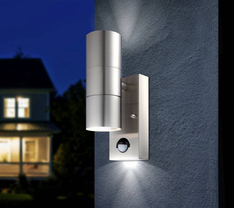 GLOBO LIGHTING Außen-Wandleuchte Außenwandleuchte mit Bewegungsmelder LED Wandleuchte Außen Lampe von GLOBO LIGHTING