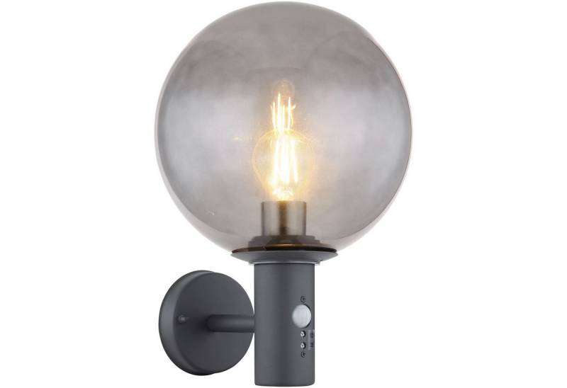 GLOBO LIGHTING Außen-Wandleuchte Außenwandleuchte mit Bewegungsmelder Wandleuchte Außenlampe Glas von GLOBO LIGHTING