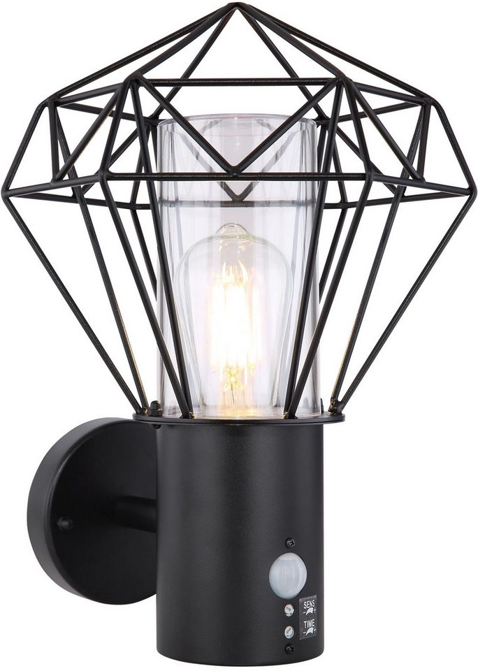 GLOBO LIGHTING LED Außen-Wandleuchte HORACE, Leuchtmittel wechselbar, Warmweiß, Außenleuchte, Garten, Terrasse, Metallgeflecht, IP44 von GLOBO LIGHTING