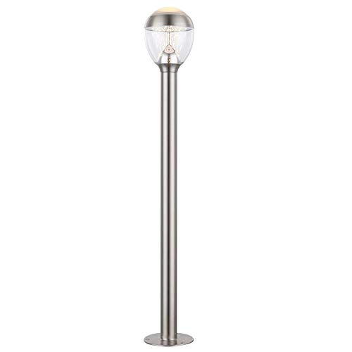 Außenleuchte Stehlampe Standleuchte Garten Edelstahl Sockelleuchte Außen, IP44, 1x LED 11W 750Lm warmweiß, DxH 15x99 cm Außenleuchte Stehlampe Standleuchte Garten Edelstahl Sockelleuchte Außen, IP44, 1x LED 11W 750Lm warmweiß, DxH 15x99 cm von GLOBO