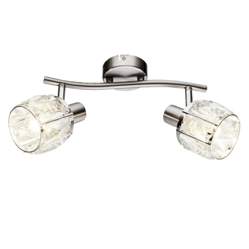 GLOBO Decken Lampe Glas-Kristall Leuchte Spots verstellbar Wohn Schlaf Zimmer Chrom Strahler GLOBO Decken Lampe Glas-Kristall Leuchte Spots verstellbar Wohn Schlaf Zimmer Chrom Strahler von GLOBO