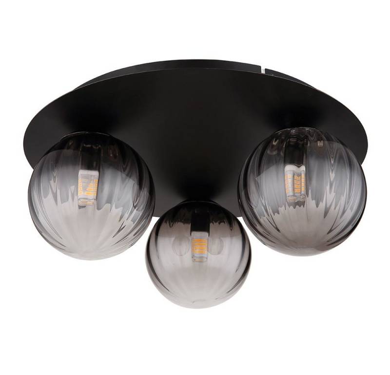 GLOBO LIGHTING Deckenleuchte, LED-Leuchtmittel fest verbaut, Deckenleuchte Deckenlampe Wohnzimmerlampe Glas Rauchfarbe D 35 cm GLOBO LIGHTING Deckenleuchte, LED-Leuchtmittel fest verbaut, Deckenleuchte Deckenlampe Wohnzimmerlampe Glas Rauchfarbe D 35 cm von GLOBO LIGHTING
