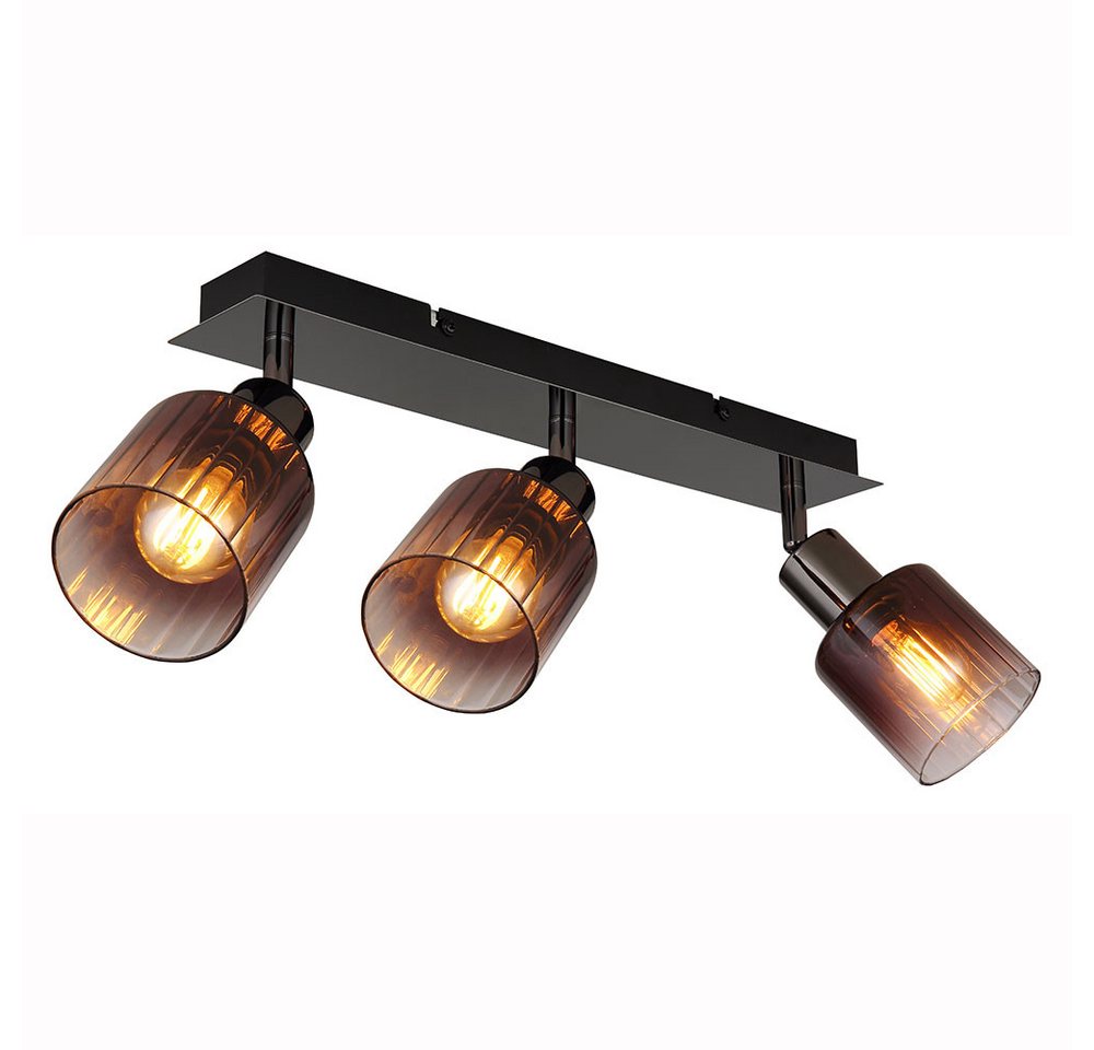GLOBO LIGHTING Deckenleuchte, LED-Leuchtmittel fest verbaut, Deckenleuchte Deckenlampe Wohnzimmerlampe Kupferfarbe Schwarz Spots GLOBO LIGHTING Deckenleuchte, LED-Leuchtmittel fest verbaut, Deckenleuchte Deckenlampe Wohnzimmerlampe Kupferfarbe Schwarz Spots von GLOBO LIGHTING
