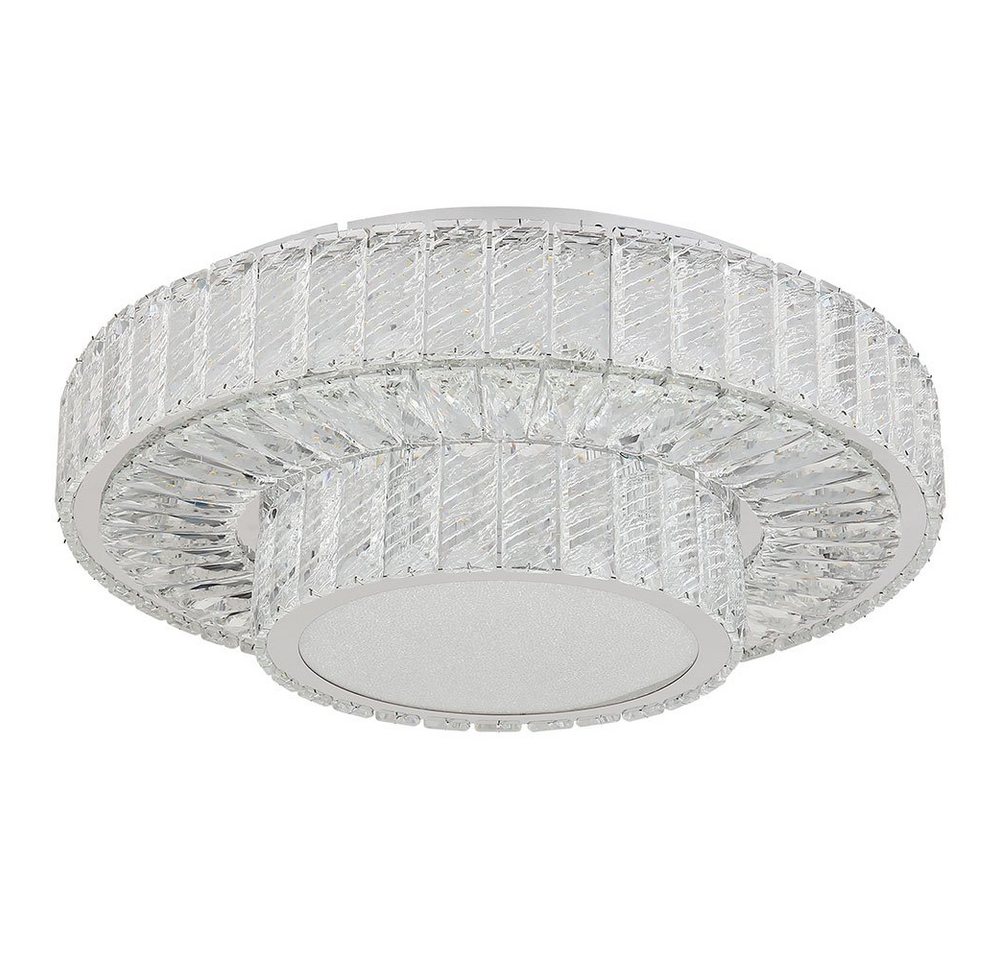 GLOBO LIGHTING Deckenleuchte, LED-Leuchtmittel fest verbaut, Deckenleuchte Kronleuchter Deckenlampe LED Chrom K5 Kristalle von GLOBO LIGHTING