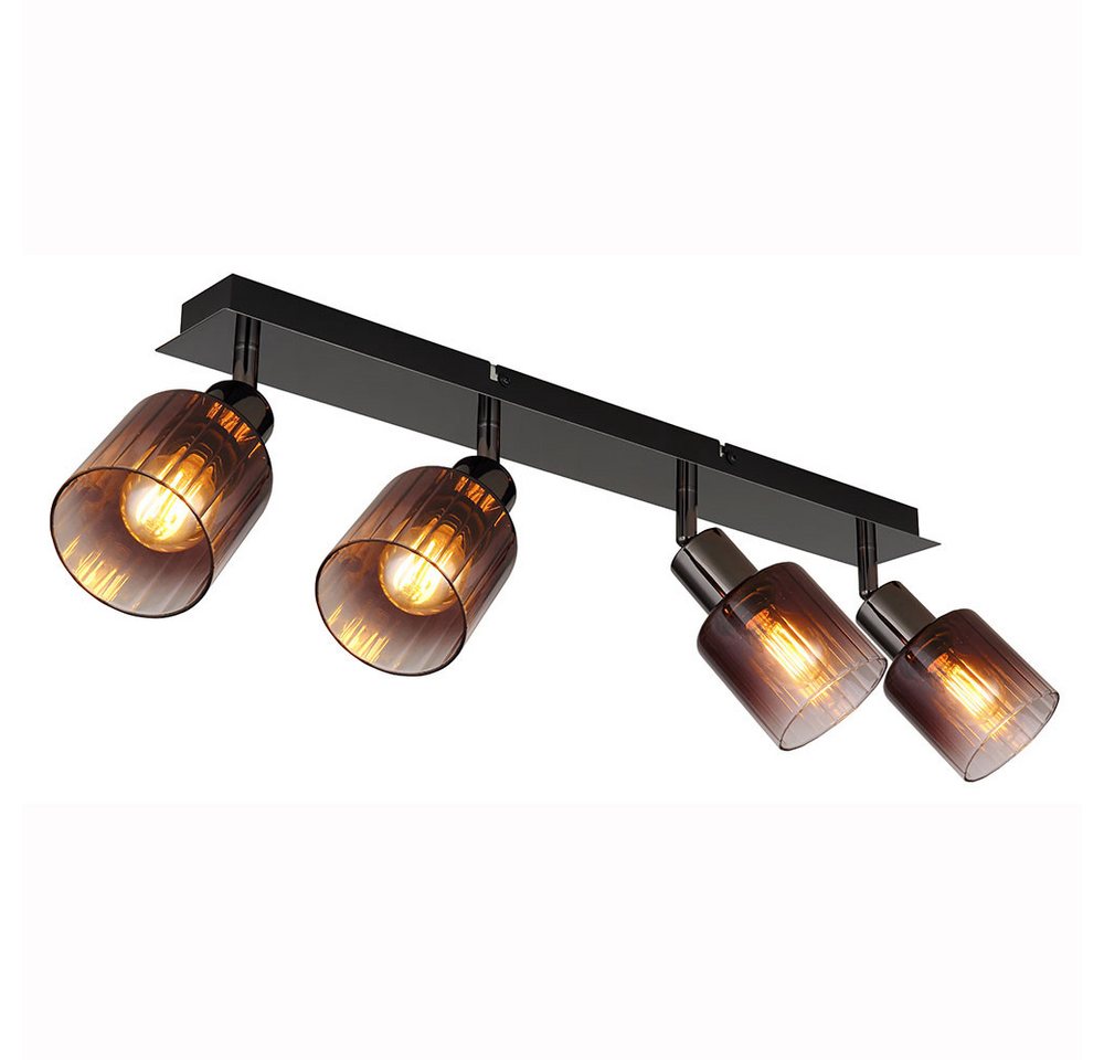 GLOBO LIGHTING Deckenleuchte, LED-Leuchtmittel fest verbaut, Deckenleuchte Deckenlampe Wohnzimmerlampe Spots verstellbar Schwarz GLOBO LIGHTING Deckenleuchte, LED-Leuchtmittel fest verbaut, Deckenleuchte Deckenlampe Wohnzimmerlampe Spots verstellbar Schwarz von GLOBO LIGHTING