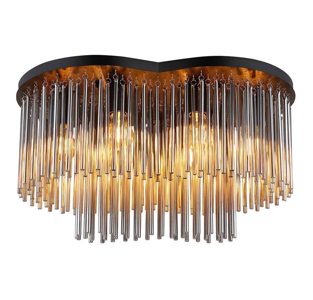 GLOBO LIGHTING Deckenleuchte, Leuchtmittel nicht inklusive, Deckenleuchte Deckenlampe Wohnzimmerlampe Metall Schwarz-matt GLOBO LIGHTING Deckenleuchte, Leuchtmittel nicht inklusive, Deckenleuchte Deckenlampe Wohnzimmerlampe Metall Schwarz-matt von GLOBO LIGHTING