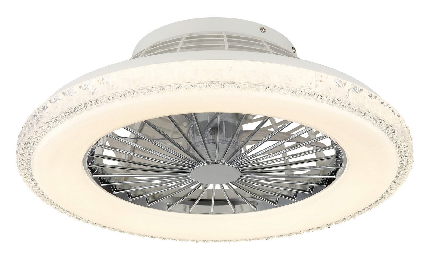 GLOBO LIGHTING Deckenleuchte CORUSSO, Dimmfunktion, Fernbedienung, Infrarot inkl., Memoryfunktion, Nachtlichtfunktion, Timerfunktion, Ventilatorfunktion, mehrere Helligkeitsstufen, LED fest integriert, Ventilator /Schlafzimmer / Wohnbereich /Arbeitszimmer / verchromt rund GLOBO LIGHTING Deckenleuchte CORUSSO, Dimmfunktion, Fernbedienung, Infrarot inkl., Memoryfunktion, Nachtlichtfunktion, Timerfunktion, Ventilatorfunktion, mehrere Helligkeitsstufen, LED fest integriert, Ventilator /Schlafzimmer / Wohnbereich /Arbeitszimmer / verchromt rund von GLOBO LIGHTING