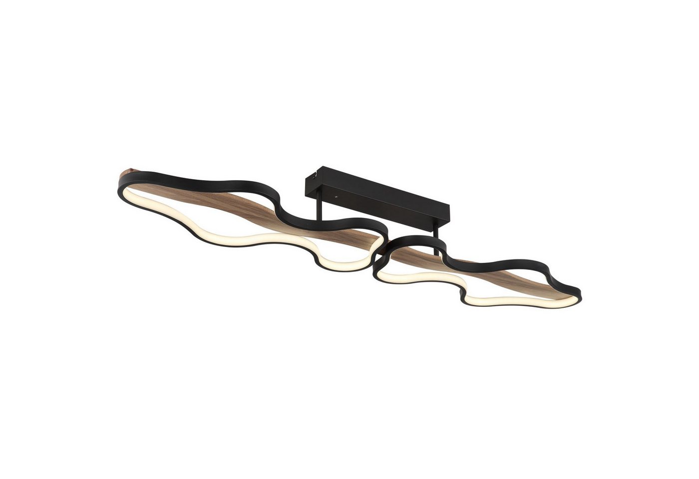 GLOBO LIGHTING Deckenleuchte Deckenleuchte Wohnzimmer LED Dimmbar Deckenlampe Holz Schwarz Modern GLOBO LIGHTING Deckenleuchte Deckenleuchte Wohnzimmer LED Dimmbar Deckenlampe Holz Schwarz Modern von GLOBO LIGHTING