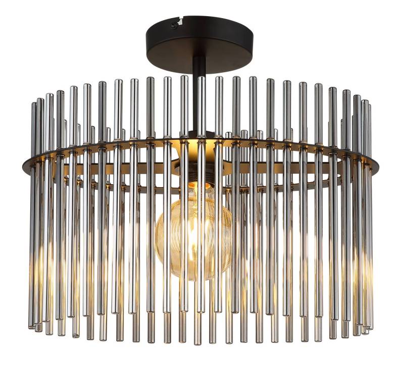 GLOBO LIGHTING Deckenleuchte GORLEY, ohne Leuchtmittel, Deckenlampe Glasstäbe rauchfarben LxBxH: 400x220x340mm von GLOBO LIGHTING