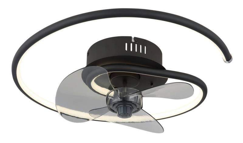 GLOBO LIGHTING Deckenleuchte KOREN, Dimmfunktion, Fernbedienung, Infrarot inkl., Memory, nach Trennung vom Netz, Memoryfunktion, Nachtlichtfunktion, Timerfunktion, Ventilatorfunktion, mehrere Helligkeitsstufen, LED fest integriert, warmweiß - kaltweiß, Deckenventilator, Deckenlampe, moderner Ventilator von GLOBO LIGHTING