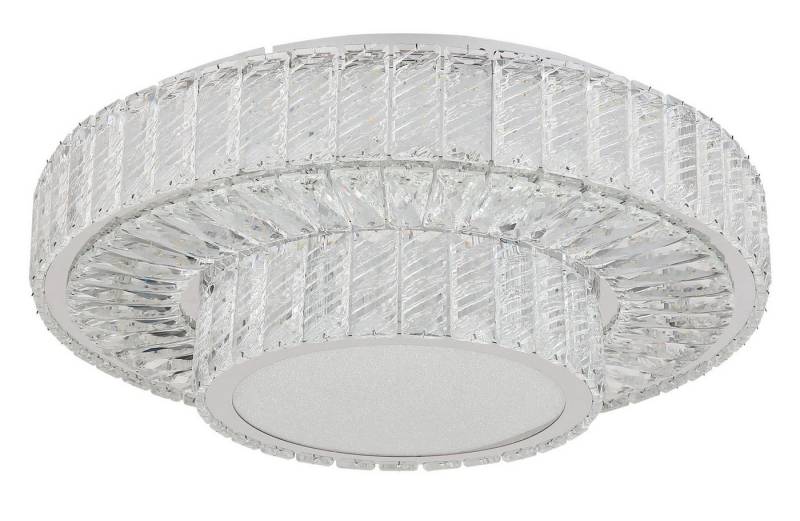 GLOBO LIGHTING LED Deckenleuchte MUCKY, Dimmfunktion, Memoryfunktion, Nachtlichtfunktion, mehrere Helligkeitsstufen, LED fest integriert, warmweiß - kaltweiß, Deckenlampe, Kristalle, elegante Designleuchte, Wohnbereich von GLOBO LIGHTING