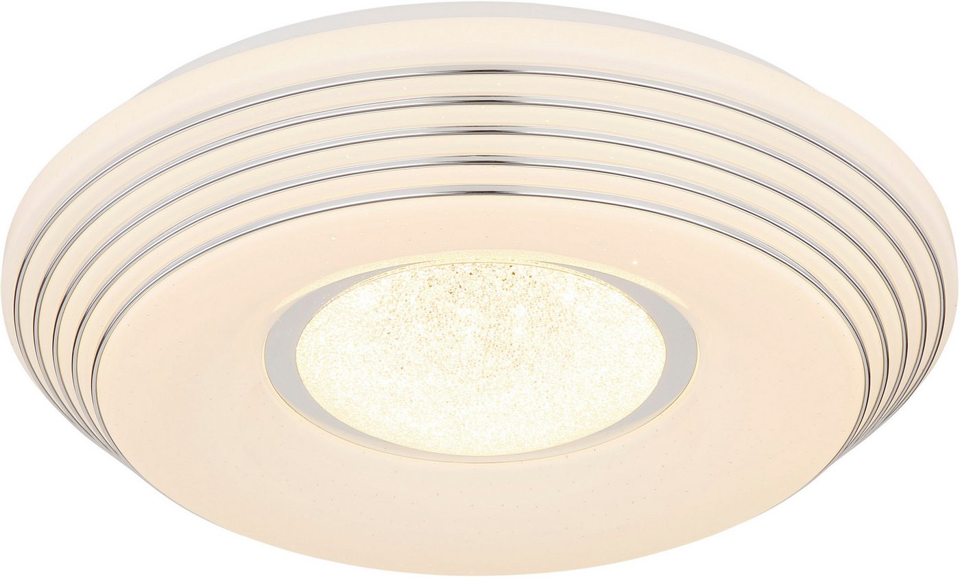 GLOBO LIGHTING Deckenleuchte PILLO, Dimmfunktion, Fernbedienung, Infrarot inkl., Memoryfunktion, Nachtlichtfunktion, mehrere Helligkeitsstufen, LED fest integriert, warmweiß - kaltweiß, Deckenlampe Wohnzimmer-Leuchte Schlafzimmer-Leuchte Flur Küche von GLOBO LIGHTING