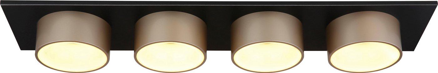 GLOBO LIGHTING Deckenleuchte RAYMOND, LED fest integriert, Warmweiß, Deckenlampe Wohnzimmer-Leuchte Schlafzimmer-Leuchte Flur Küche von GLOBO LIGHTING