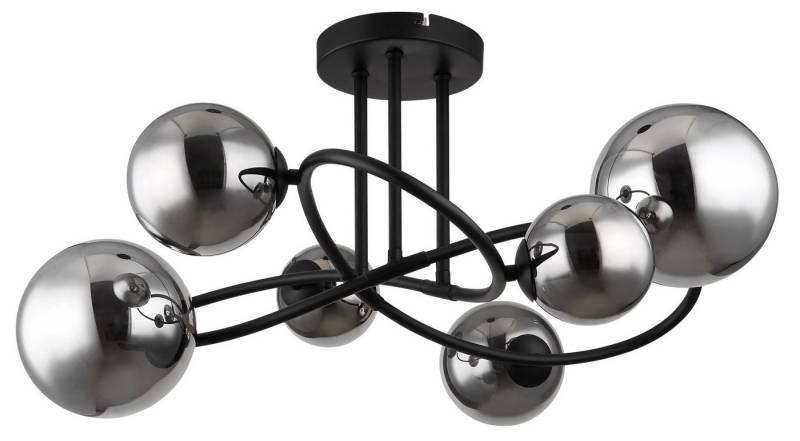 GLOBO LIGHTING LED Deckenleuchte RIHA, Leuchtmittel wechselbar, Warmweiß, Deckenlampe, Glas, Design Leuchte, Wohnzimmer von GLOBO LIGHTING