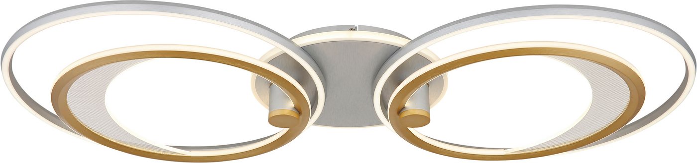 GLOBO LIGHTING Deckenleuchte UMBRA, Dimmfunktion, Memoryfunktion, Nachtlichtfunktion, Timerfunktion, mehrere Helligkeitsstufen, LED fest integriert, warmweiß - kaltweiß, Deckenlampe Wohnzimmer-Leuchte Schlafzimmer-Leuchte Flur Küche von GLOBO LIGHTING