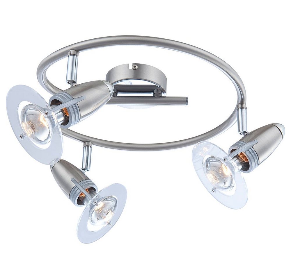 GLOBO LIGHTING Deckenspot, Leuchtmittel nicht inklusive, Decken Lampe Metall Chrom Leuchte Nickel Matt Spots Beweglich Schlaf GLOBO LIGHTING Deckenspot, Leuchtmittel nicht inklusive, Decken Lampe Metall Chrom Leuchte Nickel Matt Spots Beweglich Schlaf von GLOBO LIGHTING