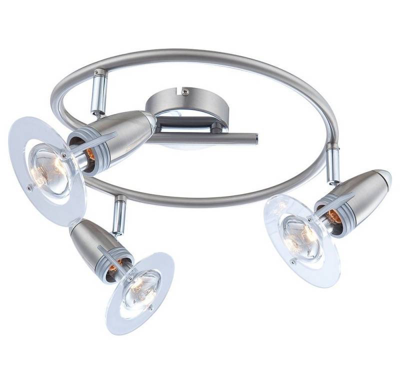 GLOBO LIGHTING Deckenspot, Leuchtmittel nicht inklusive, Decken Lampe Metall Chrom Leuchte Nickel Matt Spots Beweglich Schlaf GLOBO LIGHTING Deckenspot, Leuchtmittel nicht inklusive, Decken Lampe Metall Chrom Leuchte Nickel Matt Spots Beweglich Schlaf von GLOBO LIGHTING