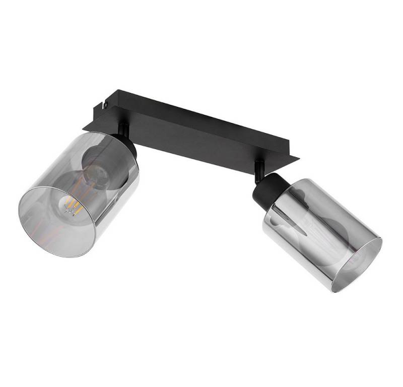 GLOBO LIGHTING Deckenspot, Leuchtmittel nicht inklusive, Deckenleuchte Spotlampe Rauchglas schwarz Glas 2-Flammig Wohnzimmer GLOBO LIGHTING Deckenspot, Leuchtmittel nicht inklusive, Deckenleuchte Spotlampe Rauchglas schwarz Glas 2-Flammig Wohnzimmer von GLOBO LIGHTING