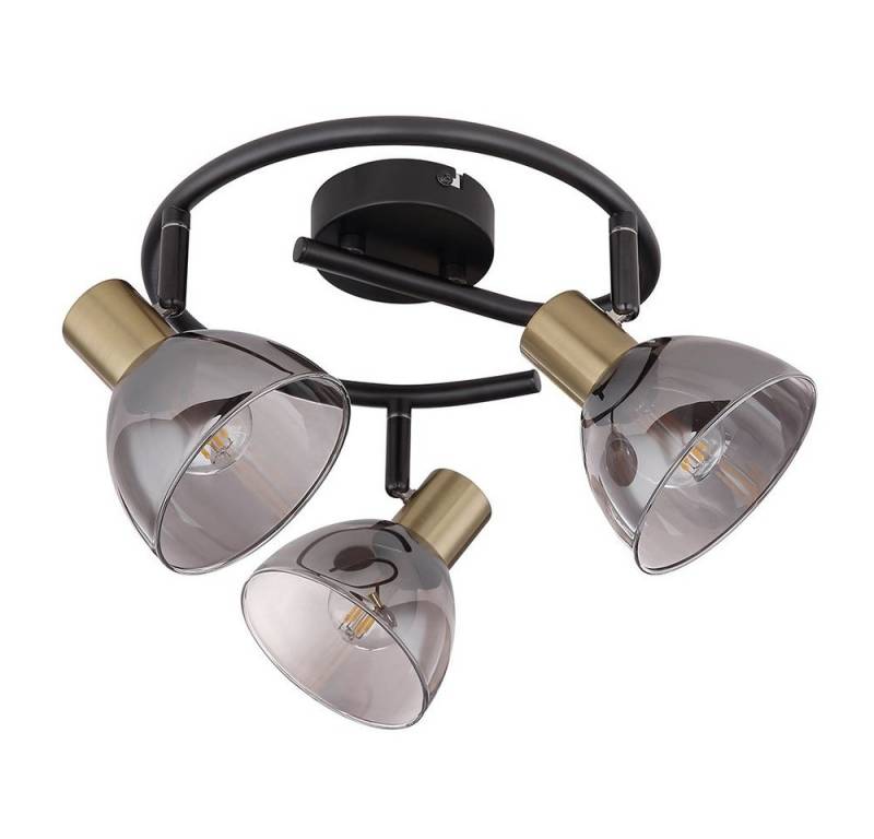 GLOBO LIGHTING Deckenspot, Leuchtmittel nicht inklusive, Deckenstrahler 3 flammig Deckenlampe Retro schwarz Deckenleuchte von GLOBO LIGHTING